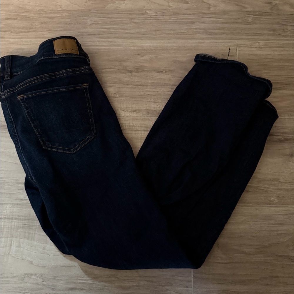American Eagle Outfitters Women's Dark Blue Bootcut Jeans